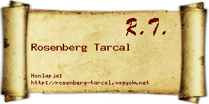 Rosenberg Tarcal névjegykártya